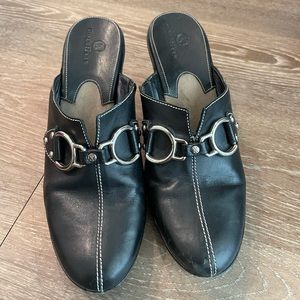 Cole Haan shoes clogs black leather size 7.5